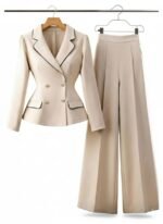 ⁦بدله كنار - بنطلون وايد ليج⁩ - الصورة ⁦3⁩