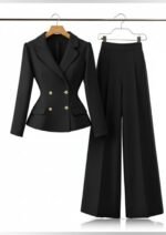 ⁦بدله كنار - بنطلون وايد ليج⁩ - الصورة ⁦4⁩